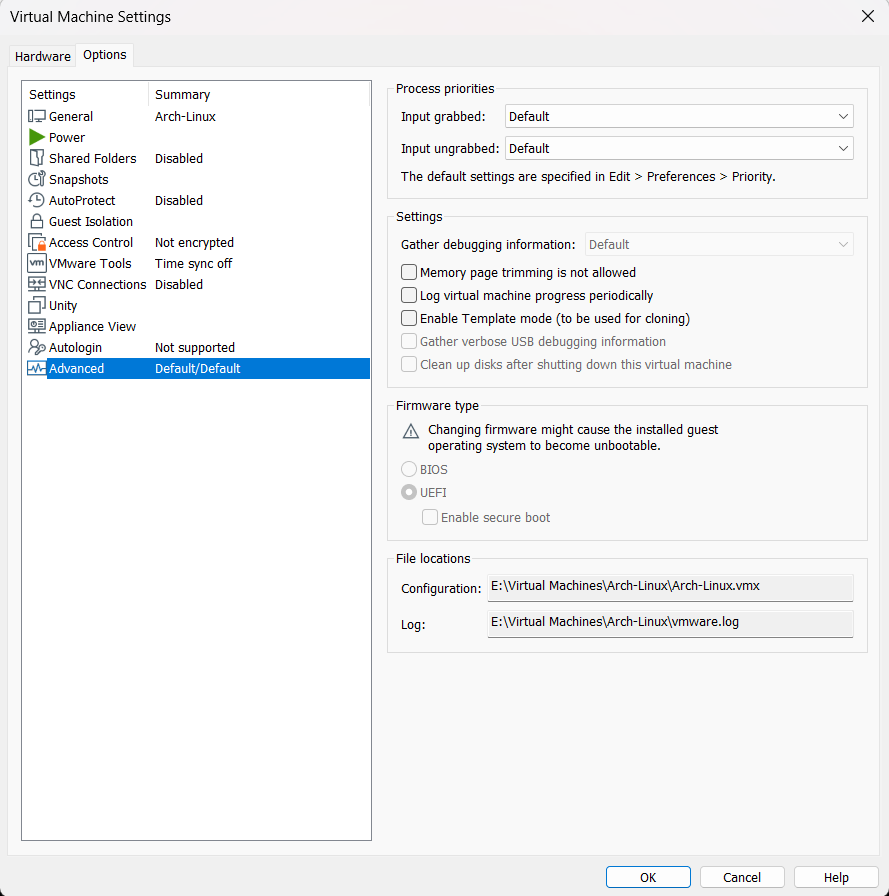 firmwareConfig